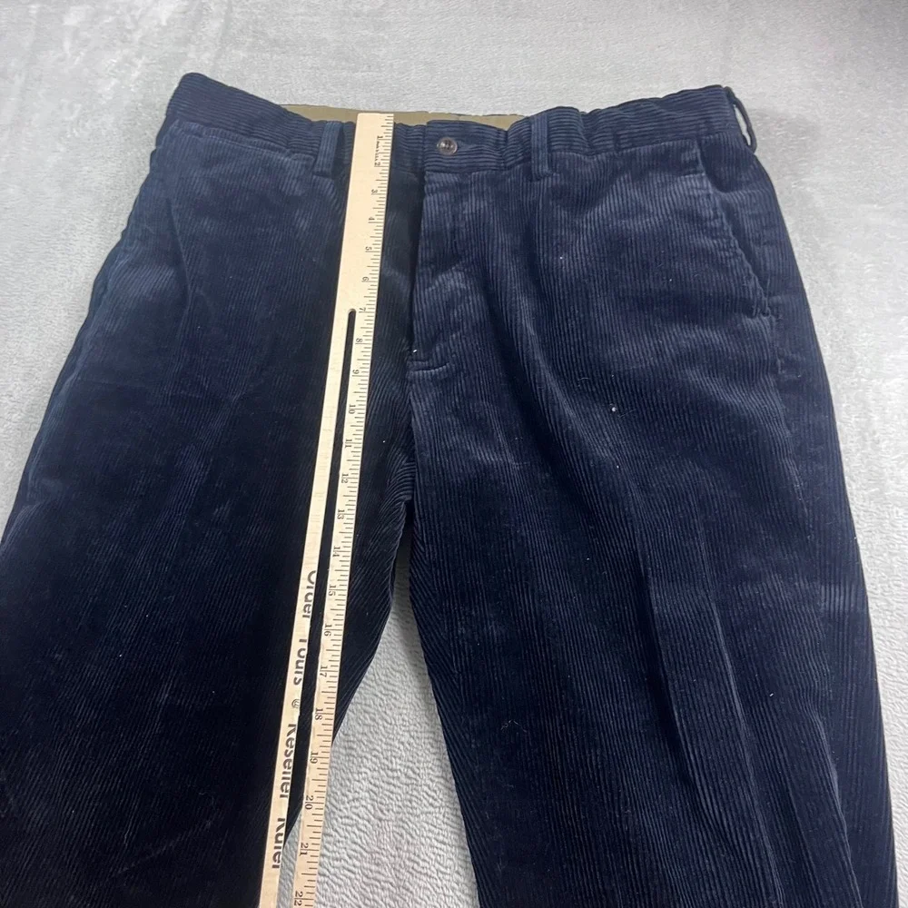 Polo Ralph Lauren Preston Pant Mens 38x32 Navy Blue Corduroy Straight Trousers
